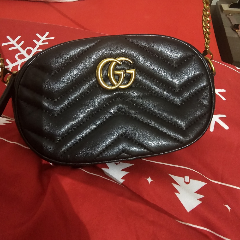 Black Quilted Leather Crossbody Bag
